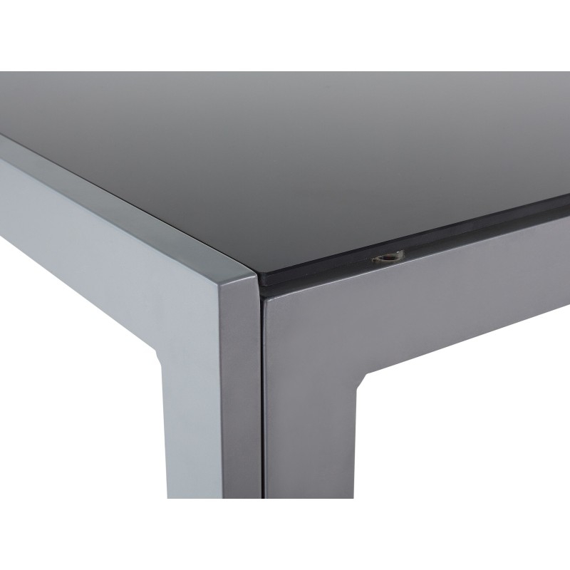 Stół ogrodowy CATANIA 160 cm 91 cm Szkło Czarny