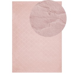 Dywan sztuczne futro królika 160 x 230 cm różowy GHARO