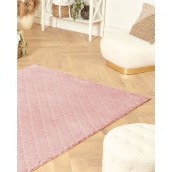 Dywan sztuczne futro królika 160 x 230 cm różowy GHARO