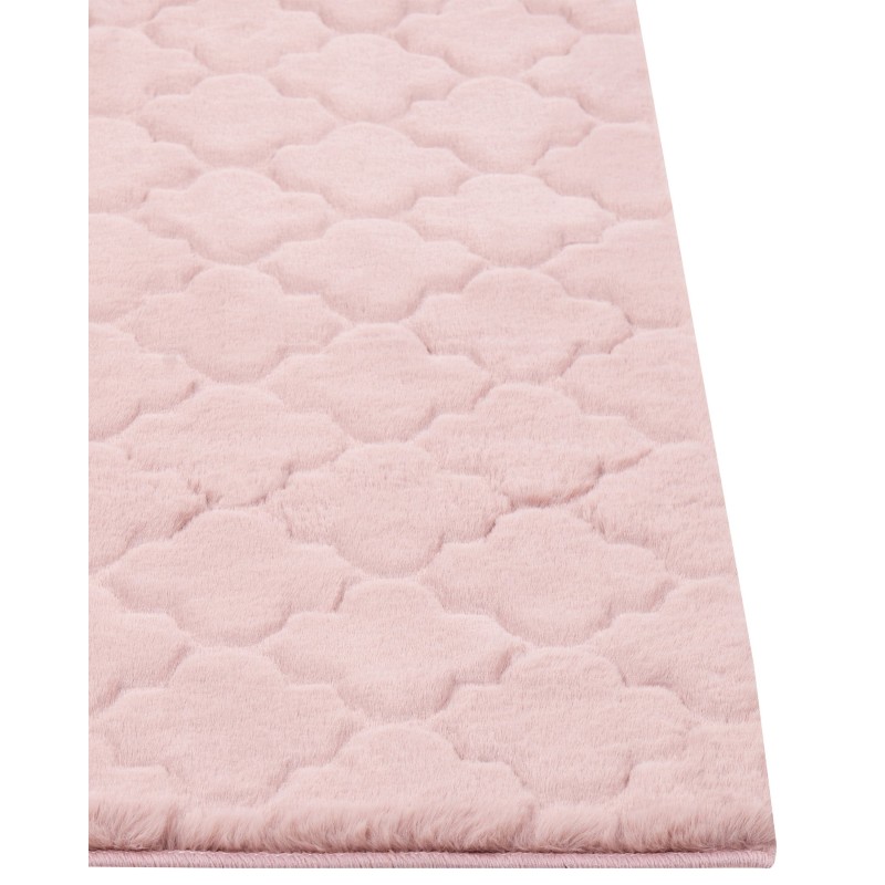 Dywan sztuczne futro królika 160 x 230 cm różowy GHARO