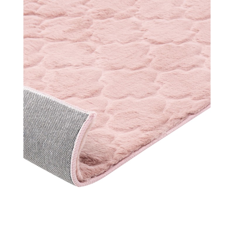 Dywan sztuczne futro królika 160 x 230 cm różowy GHARO