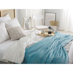 Koc SAMUR 150 x 200 cm Błękitny