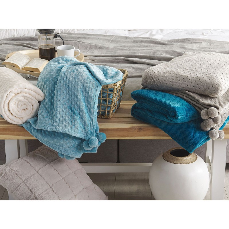 Koc SAMUR 150 x 200 cm Błękitny