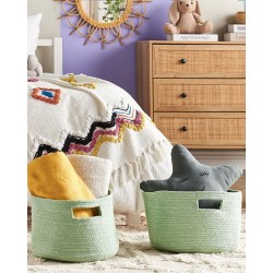 Zestaw 2 koszy CHINIOT Bawełna Jasnozielony