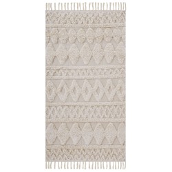 Dywan bawełniany 80 x 150 cm beżowy DIDIM