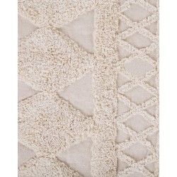 Dywan bawełniany 80 x 150 cm beżowy DIDIM