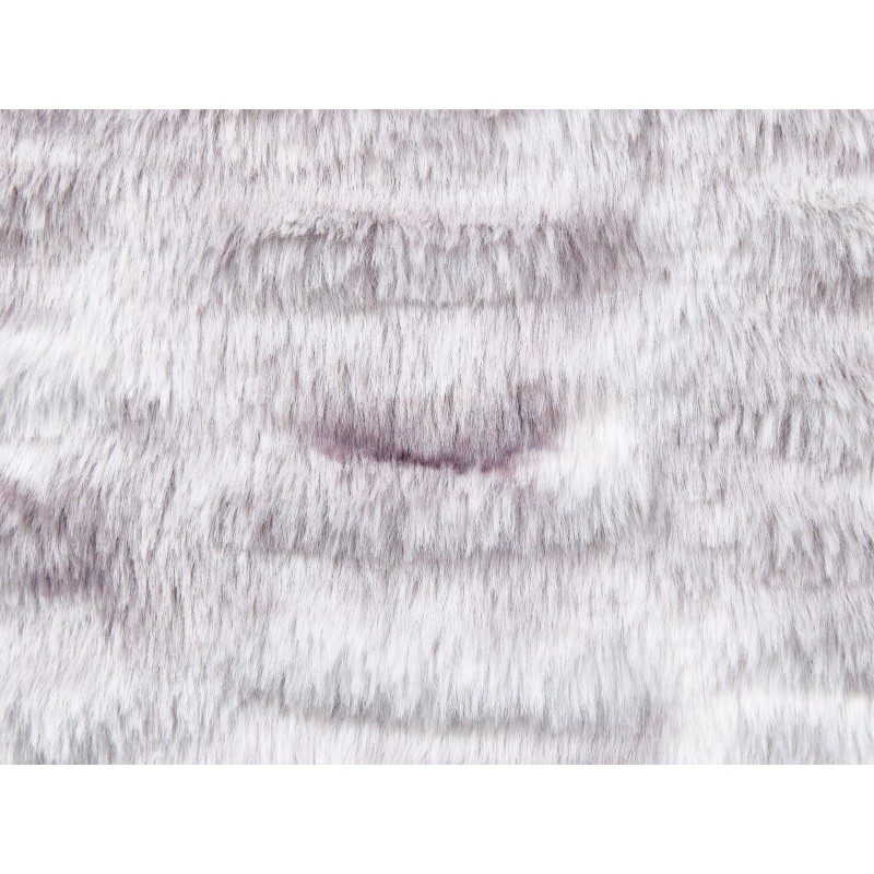 Zestaw 2 poduszek dekoracyjnych MACODES Sztuczne futro 45 x 45 cm Jasnoszary Jednolity