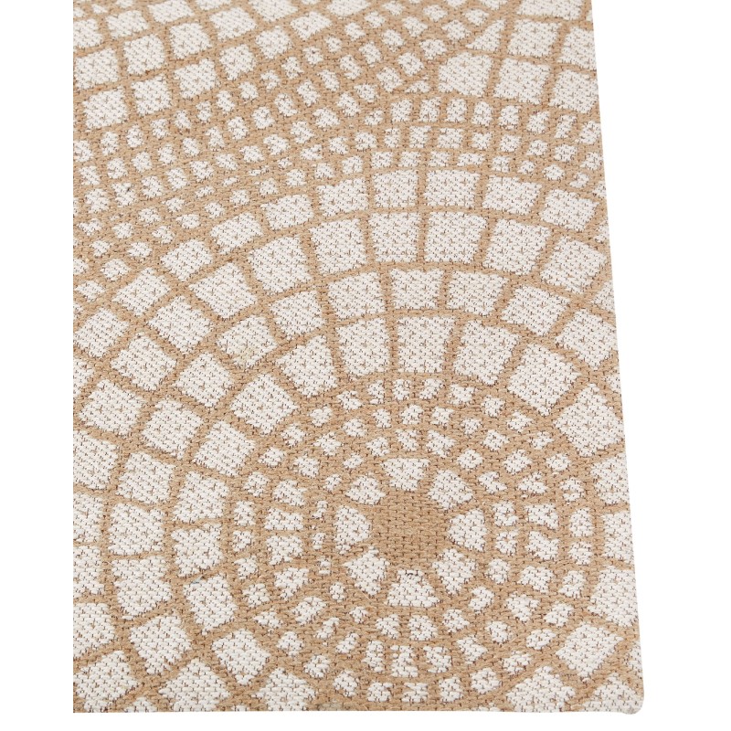 Dywan z juty 80 x 150 cm beżowy z białym ARIBA