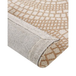 Dywan z juty 80 x 150 cm beżowy z białym ARIBA