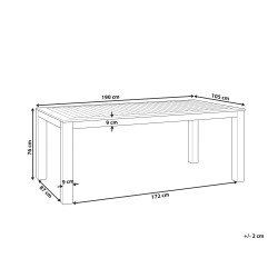 Stół ogrodowy MONSANO 190 cm 105 cm Drewno eukaliptusowe Brązowy