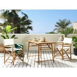 Stół ogrodowy MOLISE 120 cm 69 cm Drewno bambusowe Jasnobrązowy