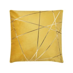 Zestaw 2 poduszek dekoracyjnych PINUS Welur 45 x 45 cm Żółty Wzór geometryczny