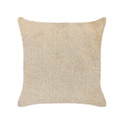 Zestaw 2 poduszek dekoracyjnych PILEA Sztuczne futro 45 x 45 cm Beżowy Jednolity