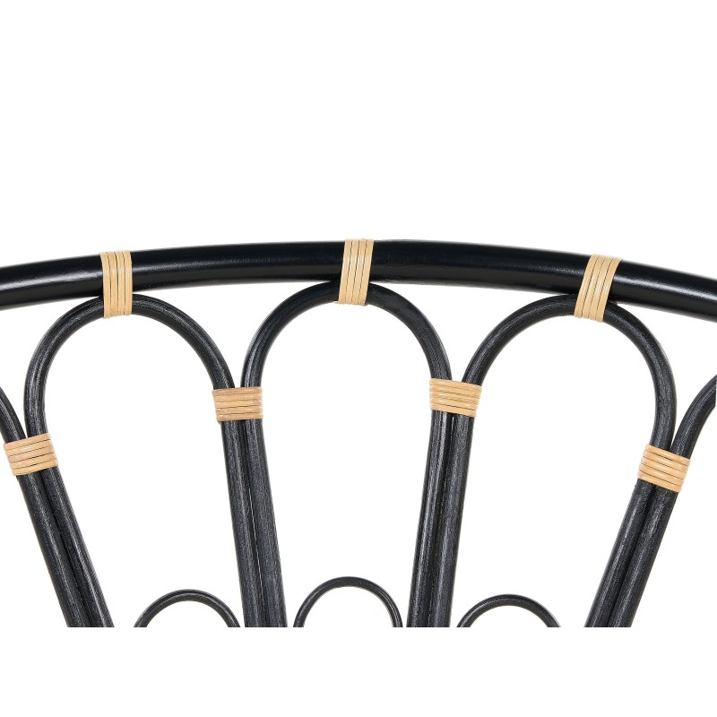 Łóżko ogrodowe ROSSANO Rattan Czarny