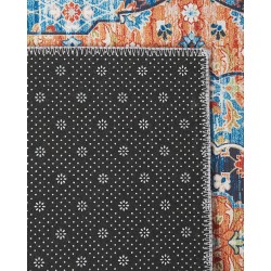 Dywan 80 x 240 cm niebieski z pomarańczowym MIDALAM