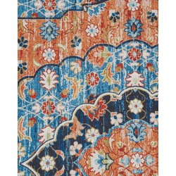 Dywan 80 x 240 cm niebieski z pomarańczowym MIDALAM