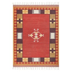 Dywan bawełniany kilim 140 x 200 cm wielokolorowy PARAKAR