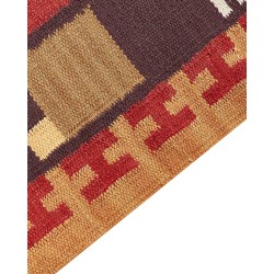 Dywan bawełniany kilim 140 x 200 cm wielokolorowy PARAKAR