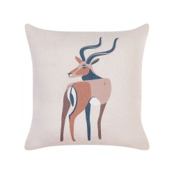 Zestaw 2 poduszek dekoracyjnych ABAL 45 x 45 cm Beżowy Wzór zwierzęcy
