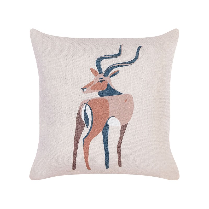 Zestaw 2 poduszek dekoracyjnych ABAL 45 x 45 cm Beżowy Wzór zwierzęcy