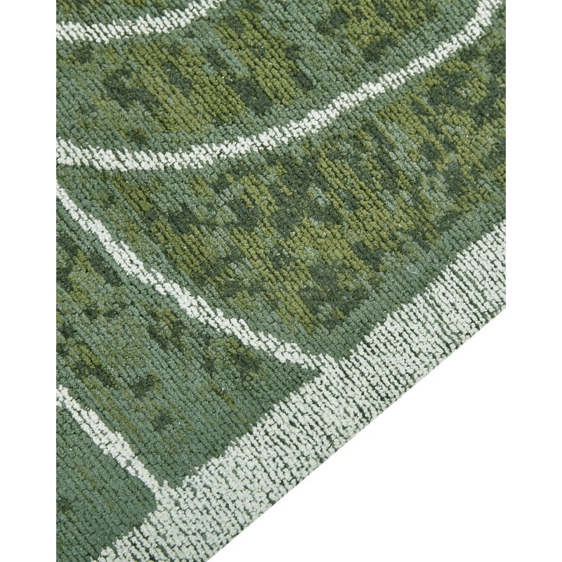 Dywan bawełniany w liście monstery 140 x 200 cm zielony SARMIN