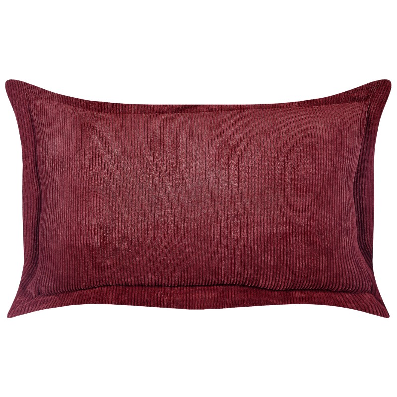 Zestaw 2 poduszek dekoracyjnych ZINNIA Sztruks 47 x 27 cm Burgundowy Jednolity