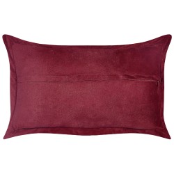 Zestaw 2 poduszek dekoracyjnych ZINNIA Sztruks 47 x 27 cm Burgundowy Jednolity