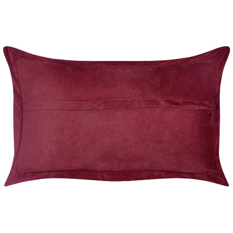 Zestaw 2 poduszek dekoracyjnych ZINNIA Sztruks 47 x 27 cm Burgundowy Jednolity