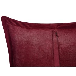 Zestaw 2 poduszek dekoracyjnych ZINNIA Sztruks 47 x 27 cm Burgundowy Jednolity