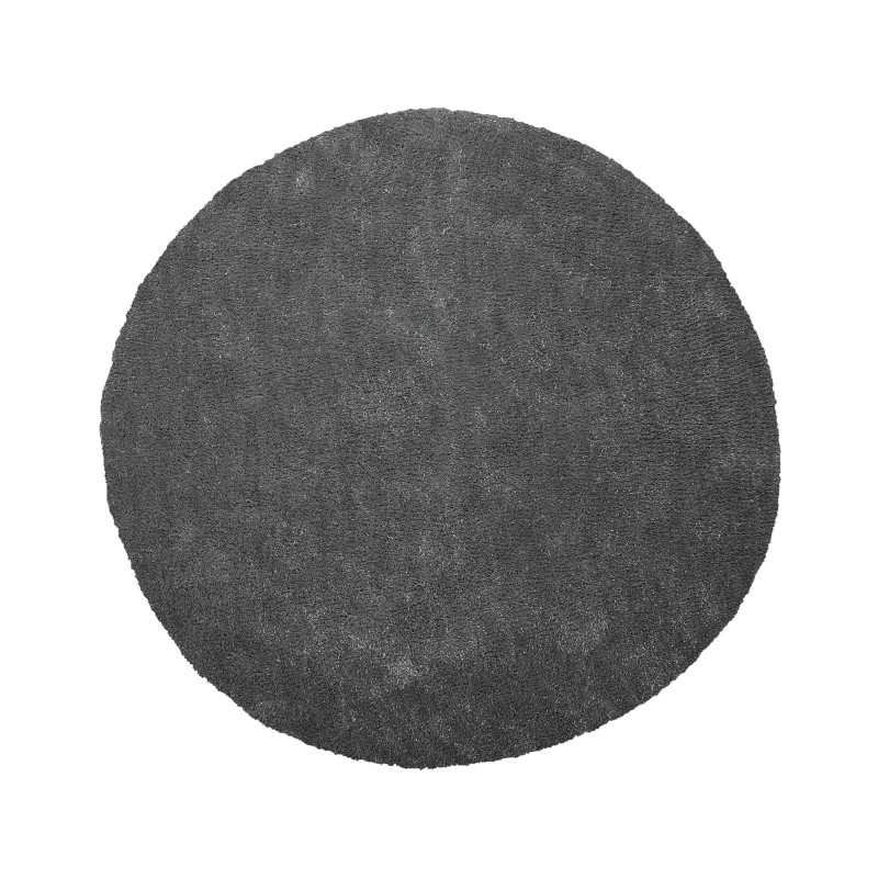 Dywan shaggy okrągły ⌀ 140 cm ciemnoszary DEMRE