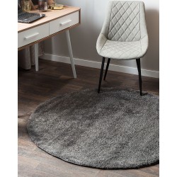Dywan shaggy okrągły ⌀ 140 cm ciemnoszary DEMRE