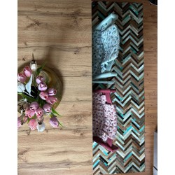 Dywan patchwork skórzany 160 x 230 cm wielokolorowy AMASYA