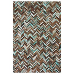 Dywan patchwork skórzany 160 x 230 cm wielokolorowy AMASYA