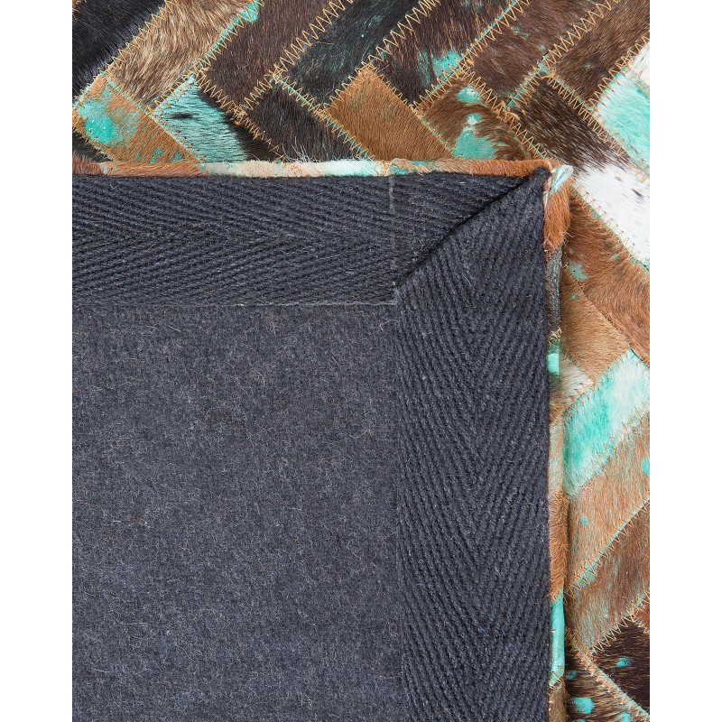 Dywan patchwork skórzany 160 x 230 cm wielokolorowy AMASYA