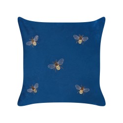 Zestaw 2 poduszek dekoracyjnych TALINUM Welur 45 x 45 cm Niebieski Wzór zwierzęcy