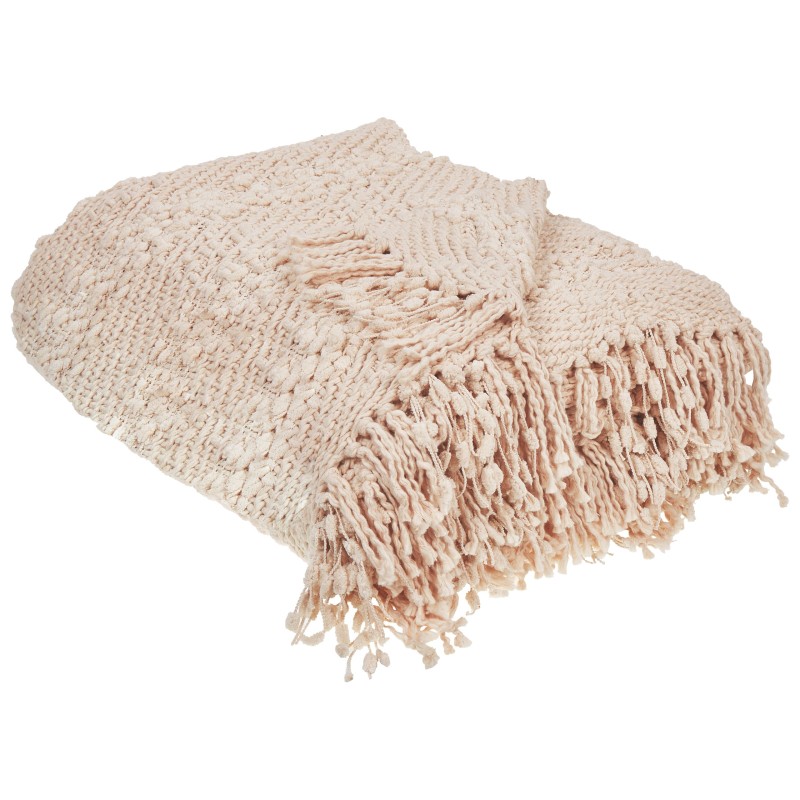 Koc VELLA Bawełna 200 x 220 cm Pastelowy róż