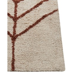 Dywan bawełniany 200 x 200 cm beżowy z brązowym AKOREN