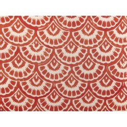 Poduszka dekoracyjna RHUS Bawełna 45 x 45 cm Czerwony Wzór geometryczny