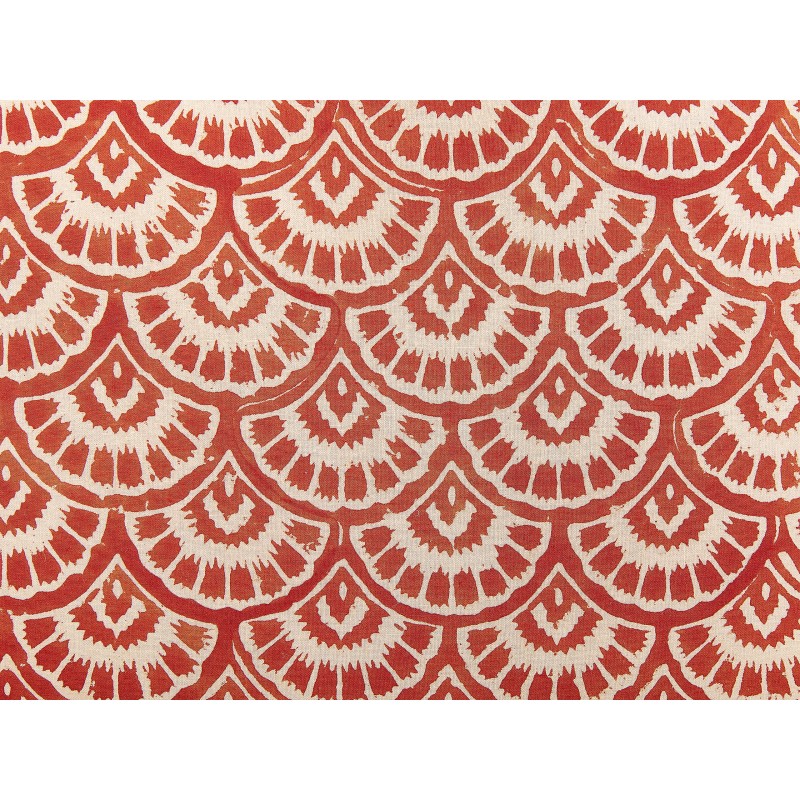 Poduszka dekoracyjna RHUS Bawełna 45 x 45 cm Czerwony Wzór geometryczny