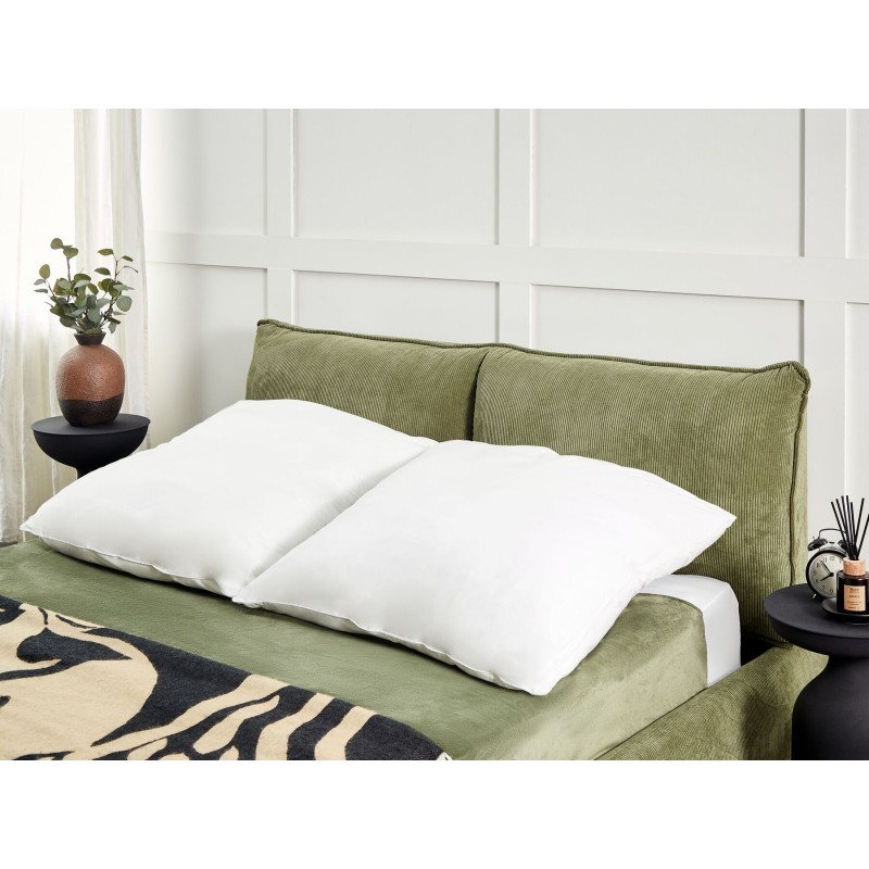 Zestaw 2 poduszek TRIGLAV Wysoka Poliester 80 x 80 cm Biały