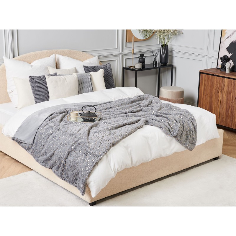 Koc ALAZEYA 130 x 180 cm Szary