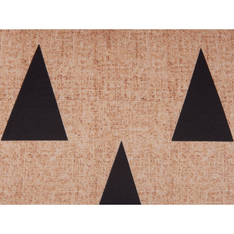 Zestaw 2 poduszek dekoracyjnych SEBES Welur 45 x 45 cm Beżowy Wzór abstrakcyjny