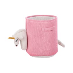 Kosz na zabawki Jednorożec NARROTI Bawełna Różowy