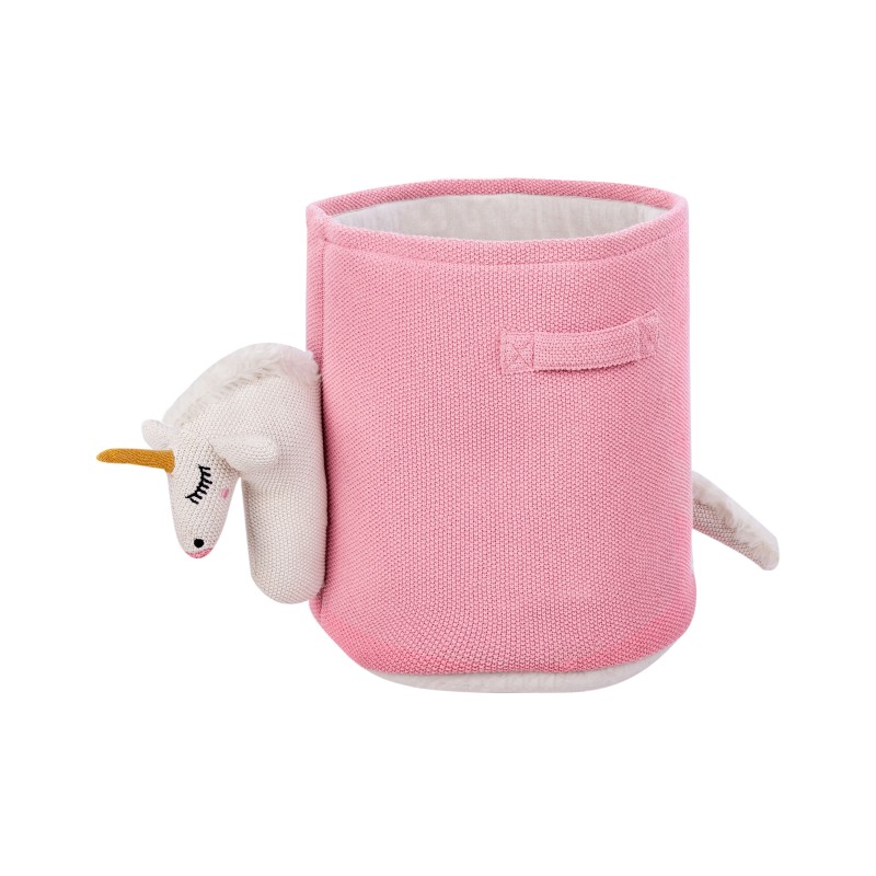 Kosz na zabawki Jednorożec NARROTI Bawełna Różowy