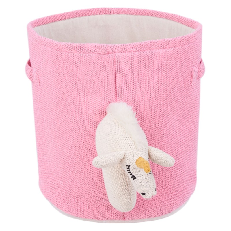 Kosz na zabawki Jednorożec NARROTI Bawełna Różowy