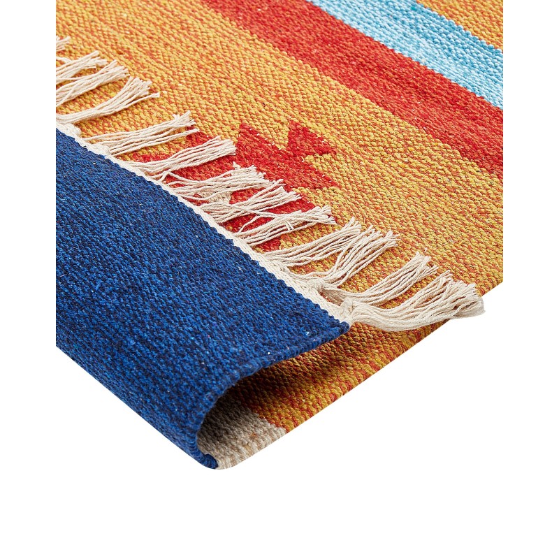 Dywan bawełniany kilim 140 x 200 cm wielokolorowy TARONIK