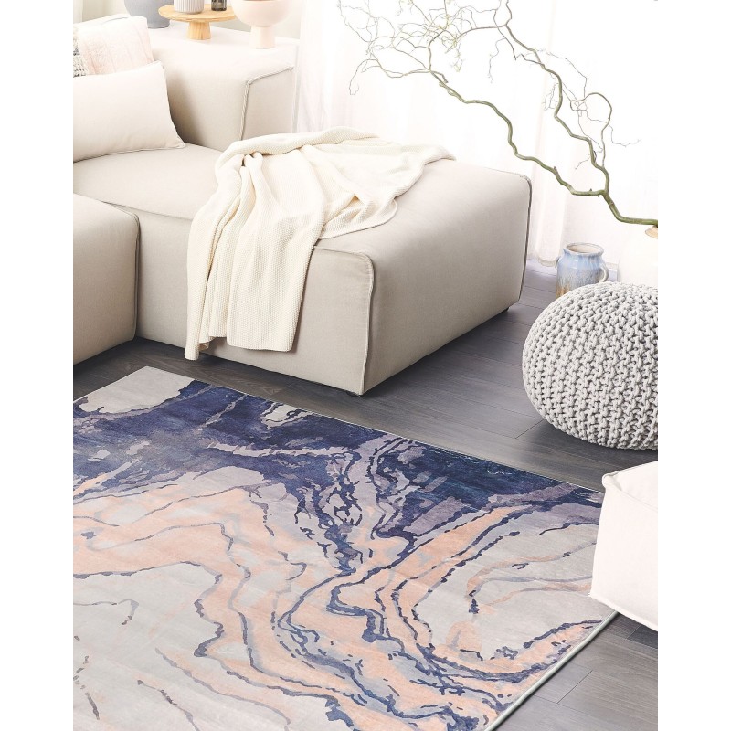 Dywan 160 x 230 cm beżowo-niebieski GEBZE