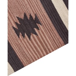 Dywan bawełniany kilim 200 x 300 cm beżowo-brązowy ARAGATS