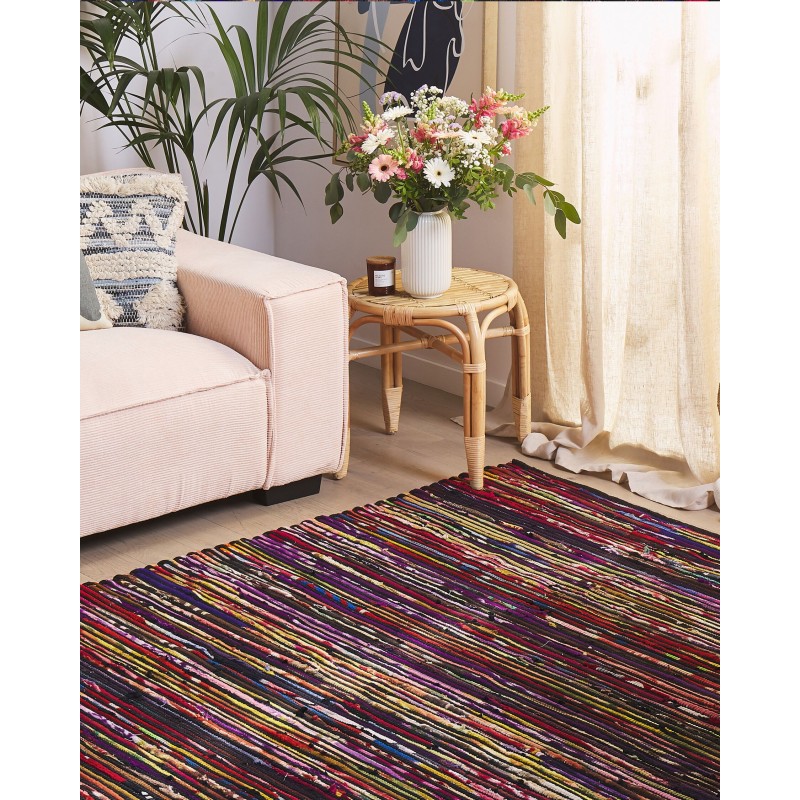 Dywany 160 x 230 cm wielokolorowy czarny BARTIN