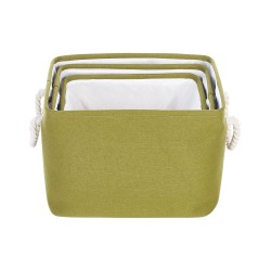 Zestaw 3 koszy DARQAB Bawełna Oliwkowy